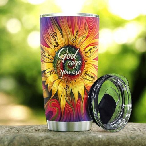 Sunflower Stainless Steel Cup 20 oz, Colorful Cup