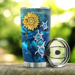 Sunflower Turtle Stainless Steel Cup