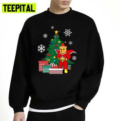 Superted Around The Christmas Tree Design Unisex Sweatshirt