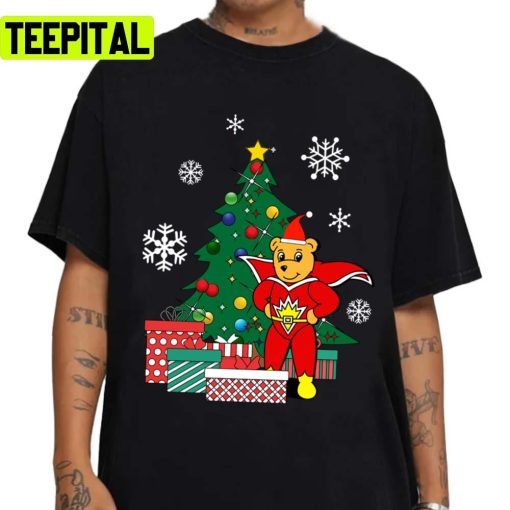 Superted Around The Christmas Tree Design Unisex Sweatshirt