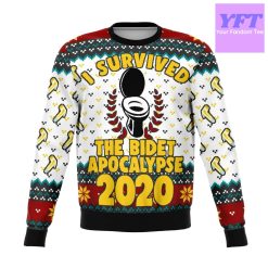 Survived Bidet Apocalypse 2020 Meme 2022 Design 3d Ugly Christmas Sweater