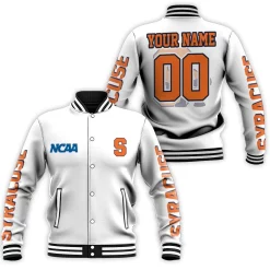 Syracuse Orange Ncaa Bomber 3d Personalized Baseball Jacket