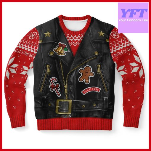 Tacky Biker Adult Gag Eve Xmas Festive Sons Of Santa 3d Ugly Christmas Sweater