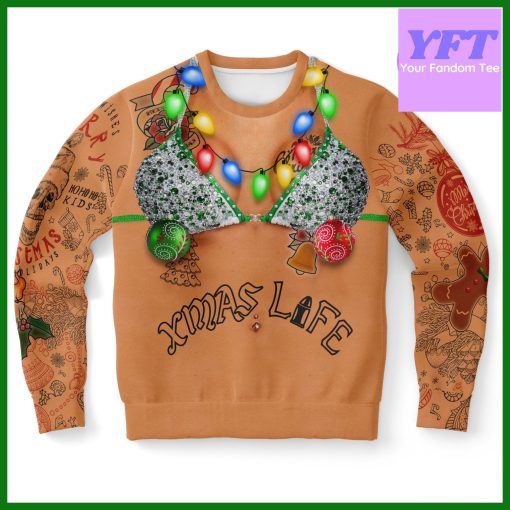 Tacky Funny Gag For Himher Skull Party 3d Ugly Christmas Sweater