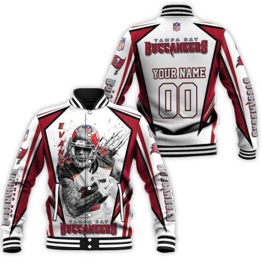 Tampa Bay Buccaneers Mike Evans 13 3d Personalized Baseball Jacket