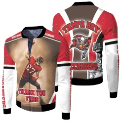 Tampa Bay Buccaneers Rob Gronkowski 87 For Fans Fleece Bomber Jacket