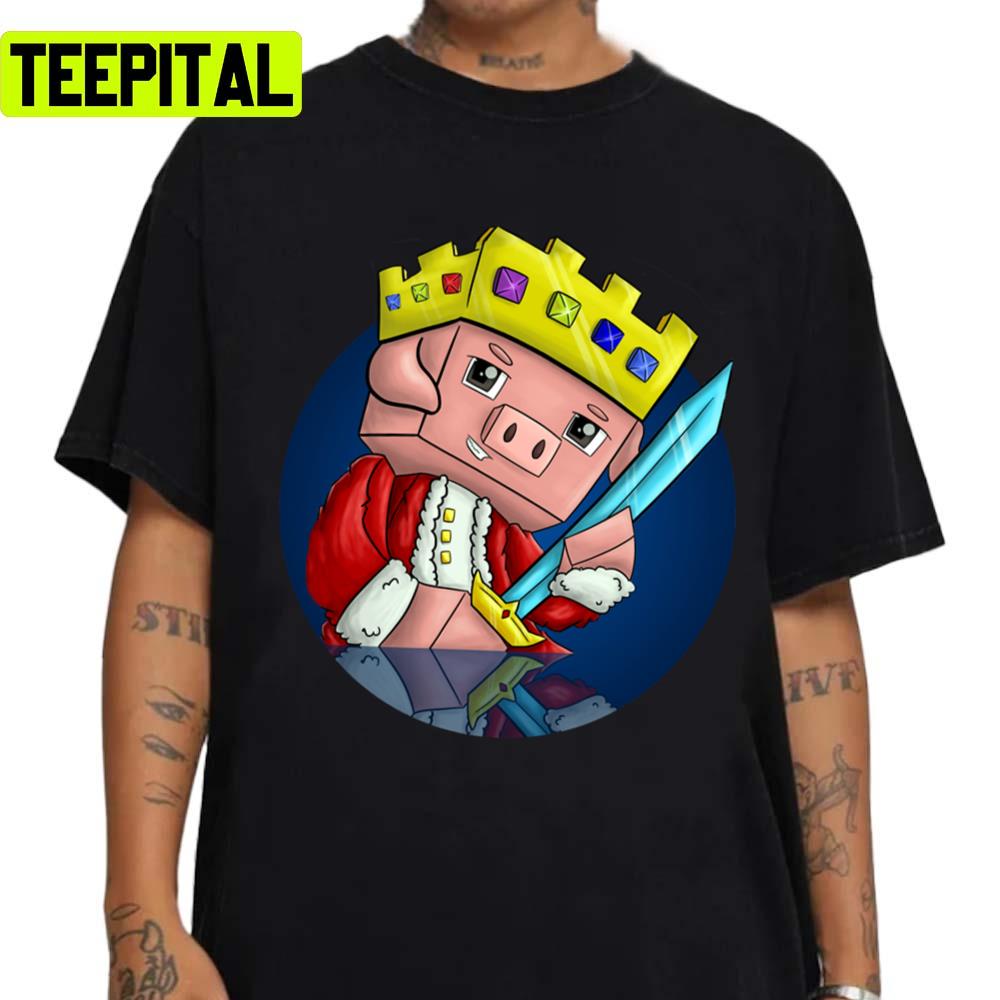 Technoblade Pig King Christmas Illustration Unisex Sweatshirt