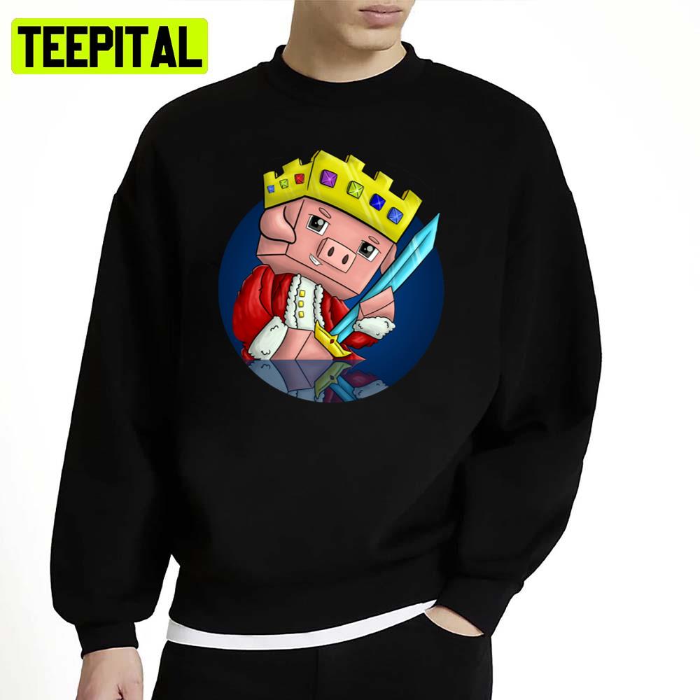 Technoblade Pig King Christmas Illustration Unisex Sweatshirt