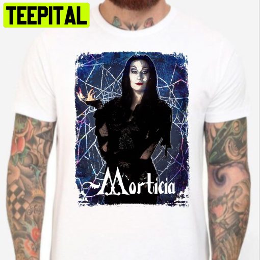 The Addams Family Morticia Addams White Anjelica Huston Grunge 90’s Halloween Trending Unsiex T-Shirt