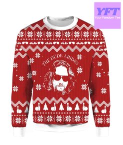 The Big Lebowski The Dude Abides The Dude Abides 3d Ugly Christmas Sweater