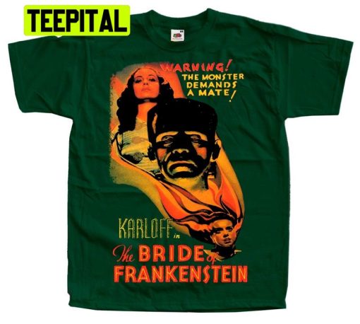 The Bride Of Frankenstein Horror Movie Halloween Trending Unisex Shirt