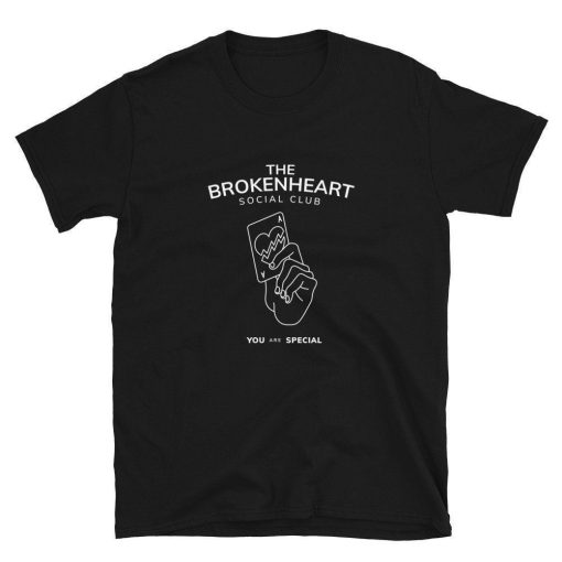 The Broken Heart Social Club (You Are Special) Ace of Broken Hearts Playing Card Cool Chill Short-Sleeve Unisex T-Shirt