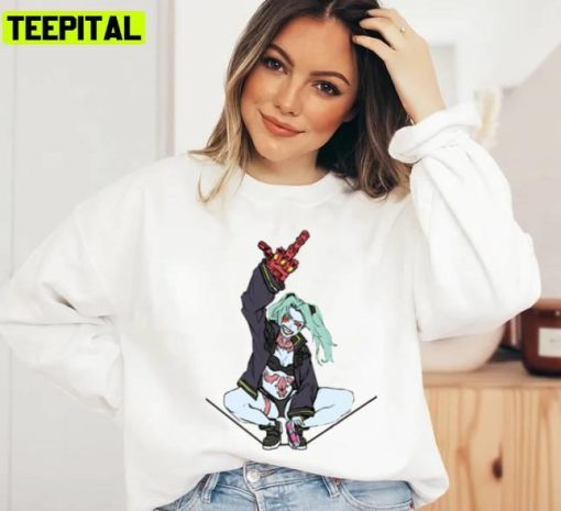 The Cool Girl Cyberpunk Edgerunners Rebecca Unisex Sweatshirt