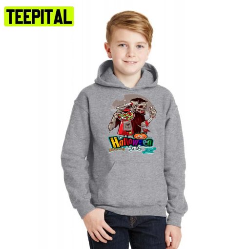 The Dead Zombie Trick Or Treat Halloween Illustration Hoodie