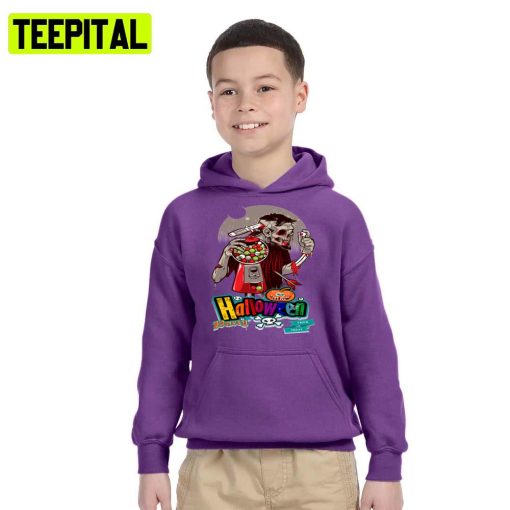 The Dead Zombie Trick Or Treat Halloween Illustration Hoodie