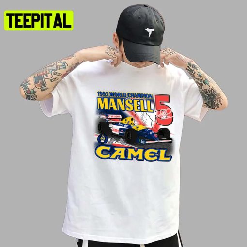The Number 5 Nigel Mansell Classic Formula 1 Car Racing F1 Unisex T-Shirt