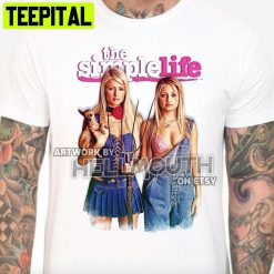 The Simple Life Retro Art Paris Hilton Nicole Richie Halloween Trending Unsiex T-Shirt