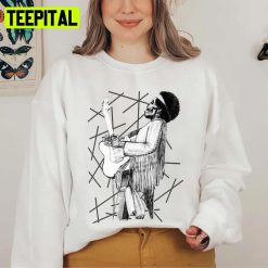 The Skeleton Jimi Hendrix Guitar Drawing Unisex Sweatshirt