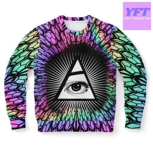 Third Eye Holographic Psychedelic 3d Ugly Christmas Sweater