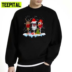 Three Glass Of Red Wine Santa Hat Christmas For Men Women Design Unisex Sweatshirt