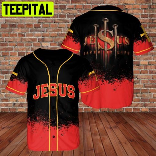 Three Nails Jesus Jesus And Cross Is My Savior  3D BaseBall Jersey Casual Red Style