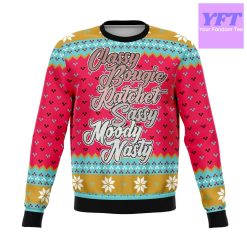 Tik Tok Classy Bougie Ratchet Meme 2022 Design 3d Ugly Christmas Sweater