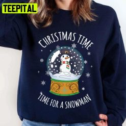 Time For Snowman Christmas Illustration Unisex Sweatshirt