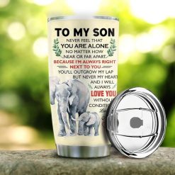 To My Son Elephants Stainless Steel Cup