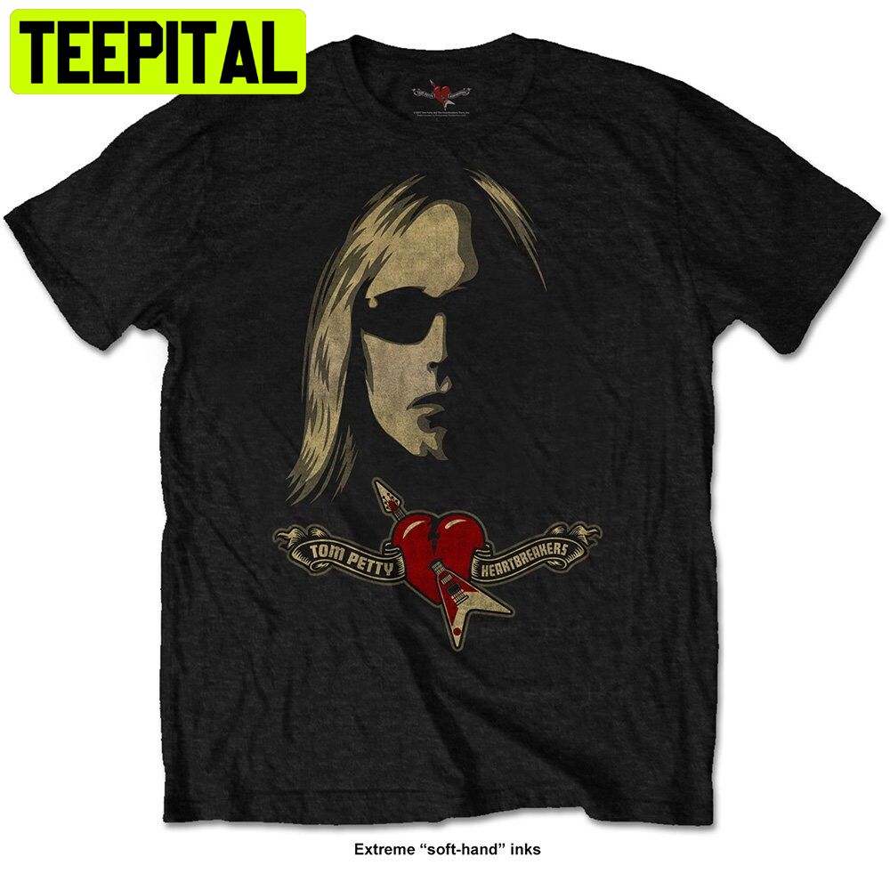Tom Petty And The Heartbreakers Guitar Heart Trending Unisex Shirt