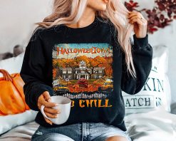 Town And Chill Town Est 1998 University Halloween Town Pumpkin Unisex Sweatshirt