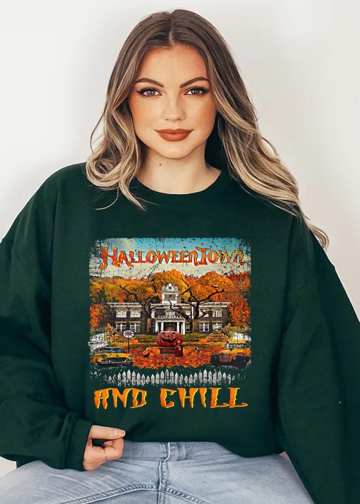 Town And Chill Town Est 1998 University Halloween Town Pumpkin Unisex Sweatshirt