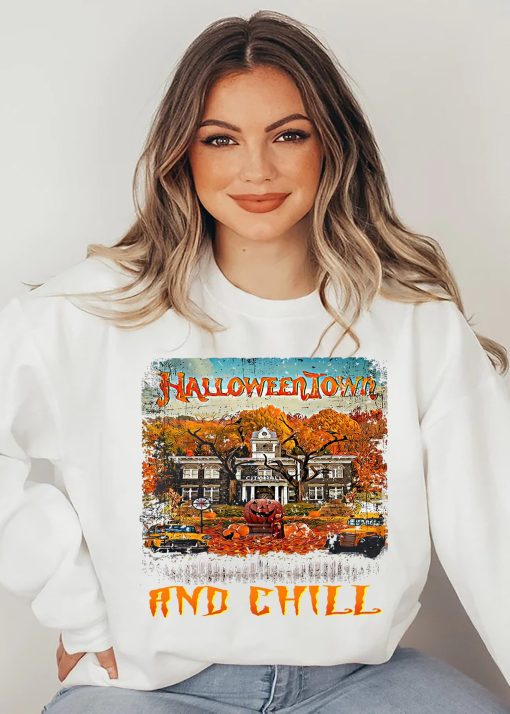 Town And Chill Town Est 1998 University Halloween Town Pumpkin Unisex Sweatshirt