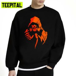 Toxic Crow Orange Halloween Graphic Unisex Sweatshirt