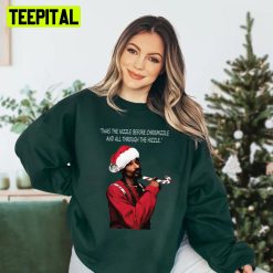 Trending Saying Snoop Dog Smooking Candy Cane Christmas Unisex Sweatshirt