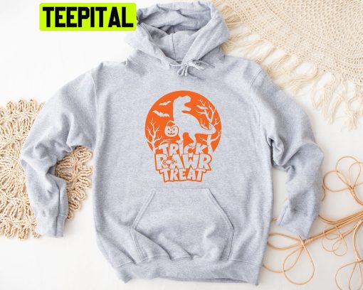 Trick Rawr Treat Halloween Trending Unisex Hoodie