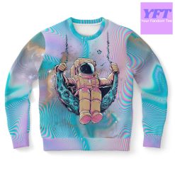 Trippynaut Holographic Psychedelic 3d Ugly Christmas Sweater