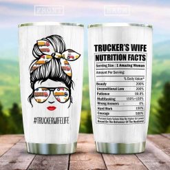 Trucker Wife Life Stainless Steel Cup