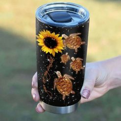 Turtle Sunflower Stainless Steel Cup