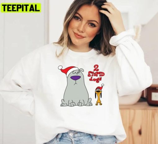 Two Stupid Dogs In Christmas Mood Unisex Sweatshirt