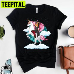 Unicorn Witch Witch Riding Unicorn Halloween Art Trending Unisex Shirt