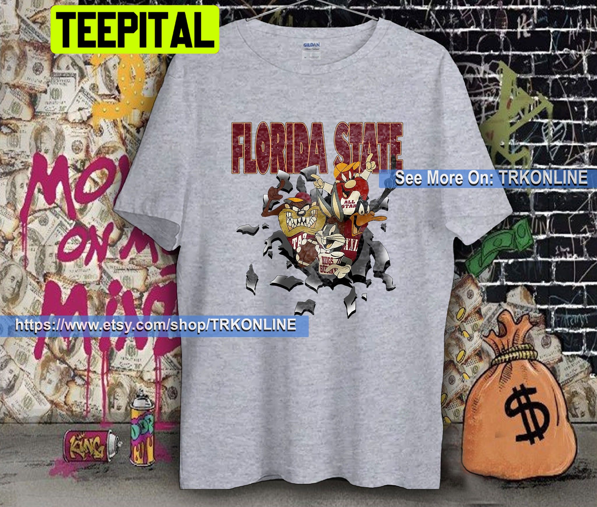 Vintage Ncaa Florida State Seminoles Looney TunesTrending Unisex Shirt