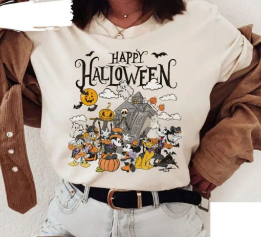 Vintage Style Disney Happy Halloween Shirt