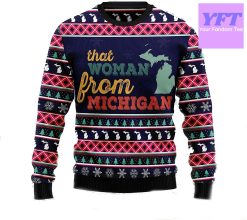 Vintage That From Michiggann Funny Quotes 3d Ugly Christmas Sweater