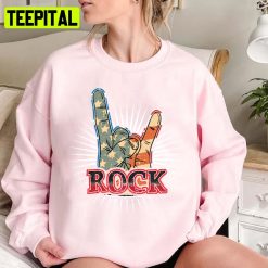 Vintage Usa Rock Band Concert Poster 70s 80s Unisex Sweatshirt