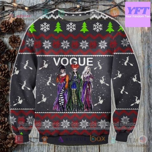 Vogue Witches Sanderson Sisters Witch Funny Hocus Pocus 3d Ugly Christmas Sweater