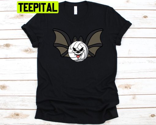 Volleyball Bat Trick Or Treat Lovers Halloween Trending Unisex Shirt