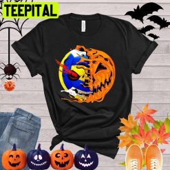 Volleyball Player Halloween Pumpkin Skeleton Trending Unisex Shirt