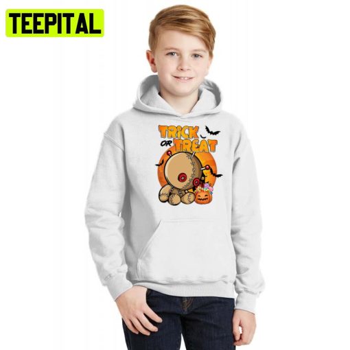 Voodoo Doll Scary Trick Or Treat Halloween Illustration Hoodie