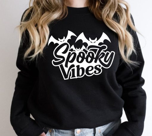 White Art Funny Spooky Spooky Season Pumpkin Halloween Unisex Sweatshirt