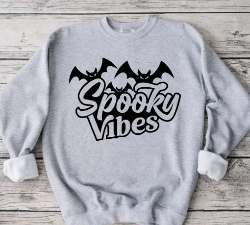 White Art Funny Spooky Spooky Season Pumpkin Halloween Unisex Sweatshirt